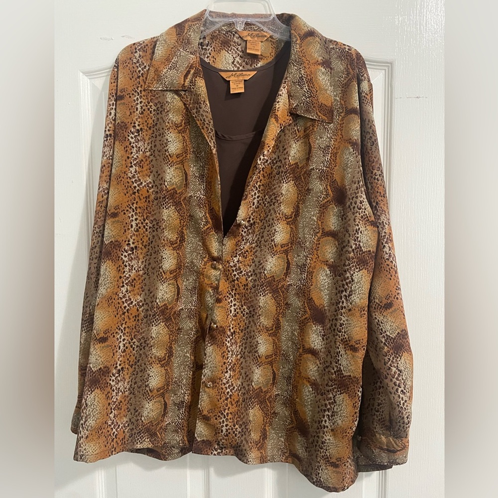 2 Piece Snake Print Blouse